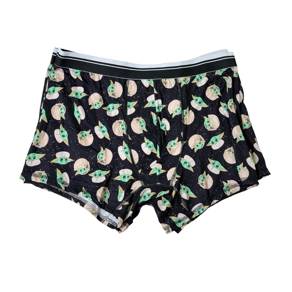 Mens Star Wars Grogu Boxer Brief 3 Pack Underwear‎  Size Black Galaxy 2XL